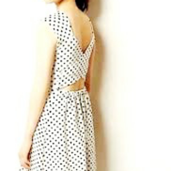 Anthropologie black and white polka dot tank dress - Picture 2 of 8